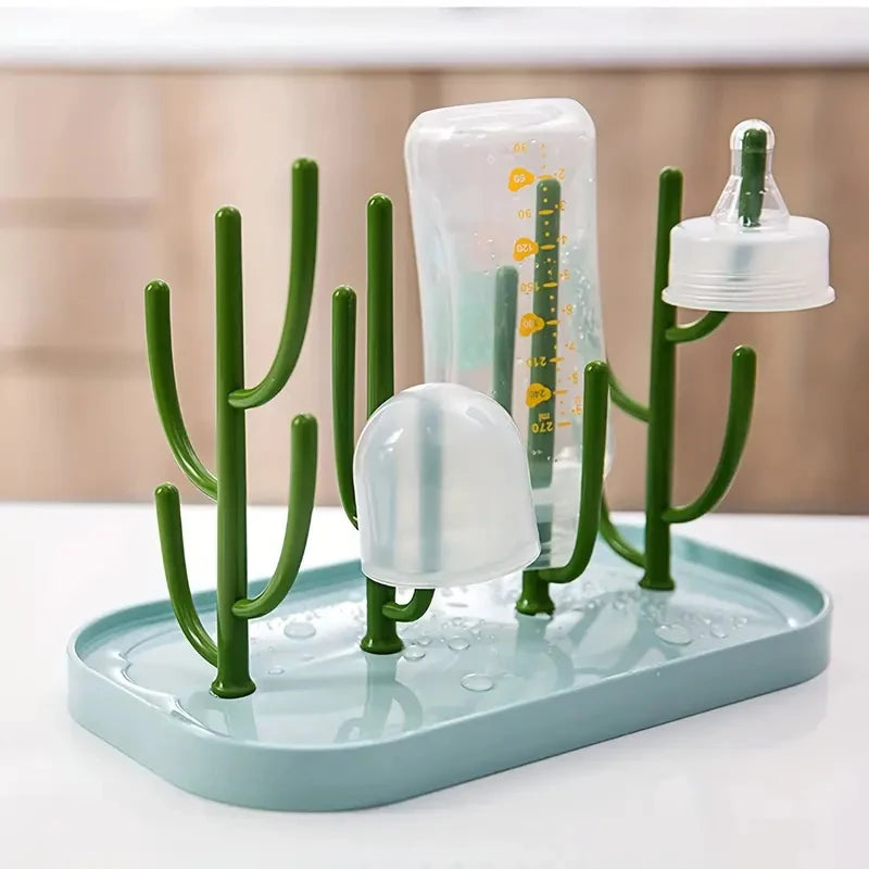 Baby Tree-shaped Milk Bottle Drain Rack, Dust-proof Milk Bottle