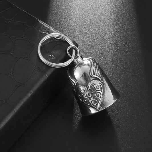 Vintage Silver Color Love Angel Wings Bell Pendant Lucky Jewelry Men's