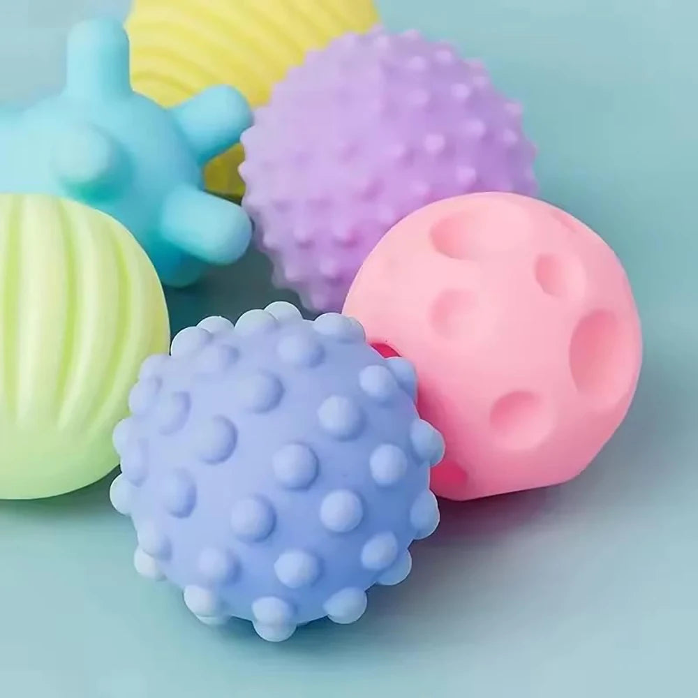 6Pcs Textured Multi Ball Set Develop Tactile Senses Toy Baby Touch