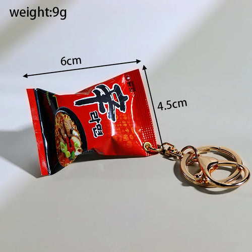 Simulation Instant Noodles Keychain On The Phone Mini Snacks Pendant