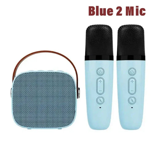 Portable Wireless Dual Microphones Karaoke Machine HomeKTV DSP System