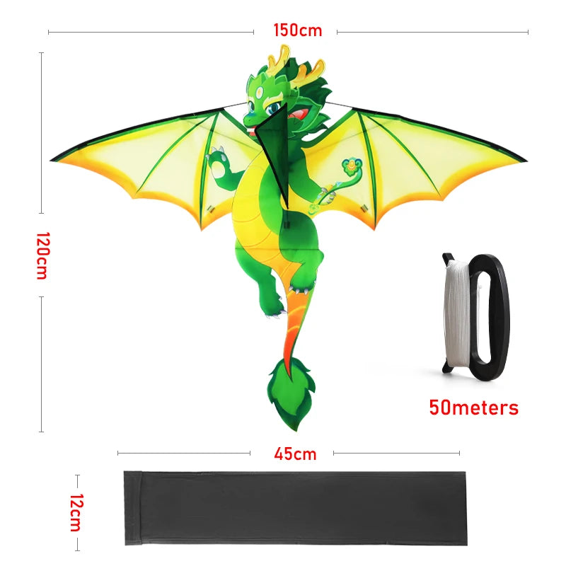 Yongjian Green Chinese Dragon Kite Upgraded Hot Cut Craft Cartoon Kite