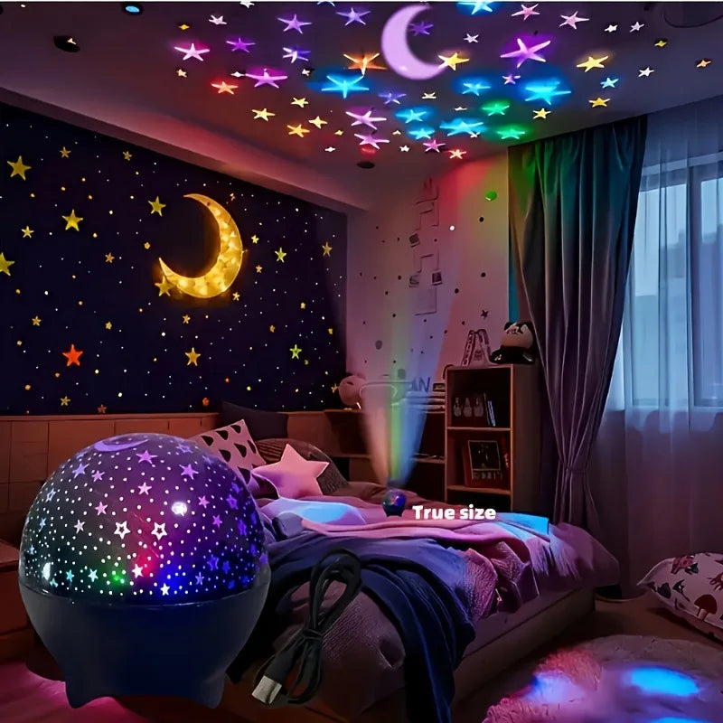 RGB Night Lights LED Projector Light Starry Moon Galaxy Projection