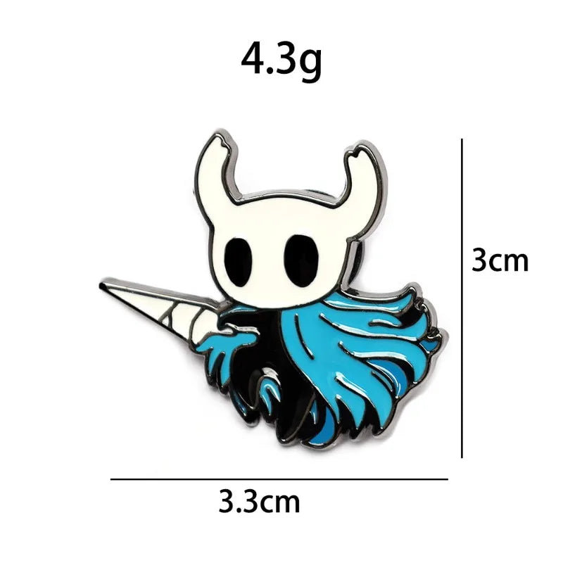 7pcs Hollow Knight Enamel Brooch Cool Character Pins Backpacks