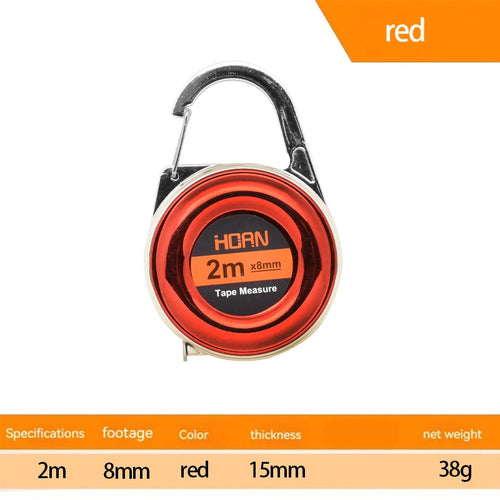 1pc Mini Keychain Tape Measure 2m Steel Tape Measure Delicate Small