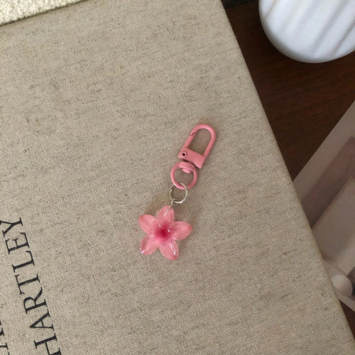 Sweet Colorful Jelly Flower Key Chain Color DIY Flower Cute Keychains