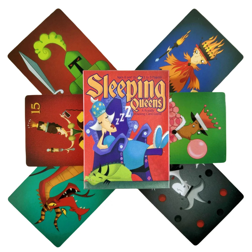 Full English Sleeping Queens Board Game Card Family Gift Wake Up Queen