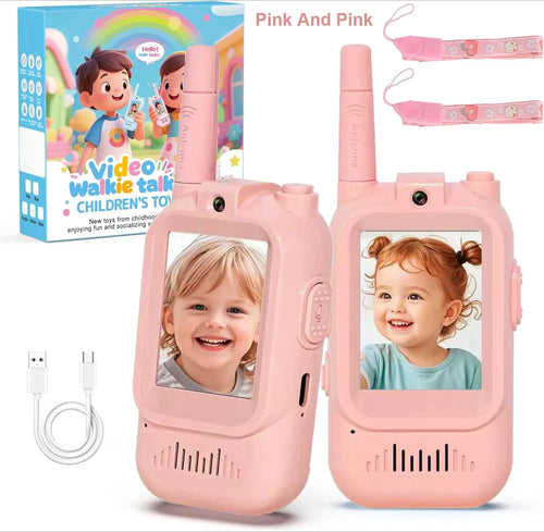2PCS Kids Video Walkie Talkies USB Charging Indoor and Outdoor High