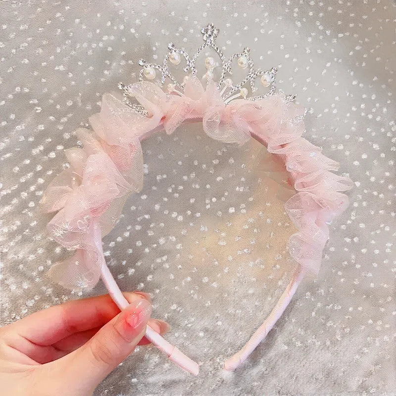 Sweet Lovely Girl Headband Hair Accessories Pink Blue Kawaii Lace
