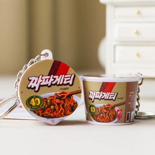Simulation Instant Noodles Keychain On The Phone Mini Snacks Pendant
