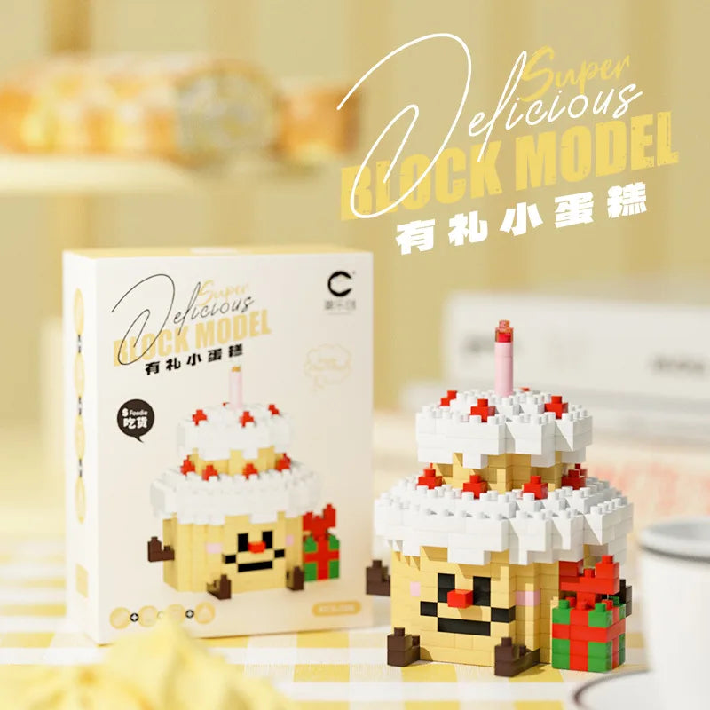 CLC Diamond Particle Casual Splicing Fruit French Fries Burger Block