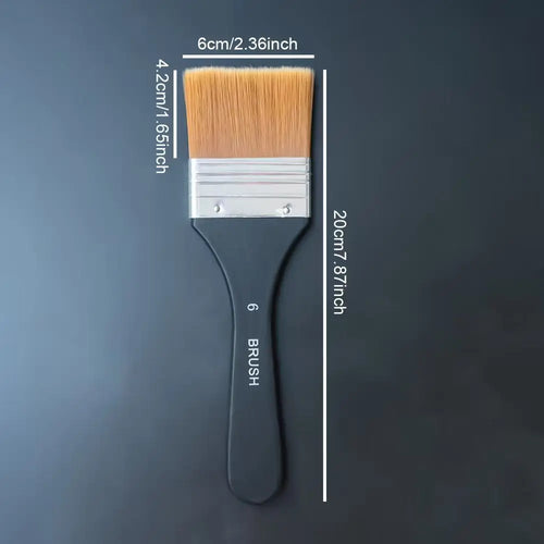 Paint Brush, Flat Bright Paint Brushes Craft Basecoating Paint Brushes