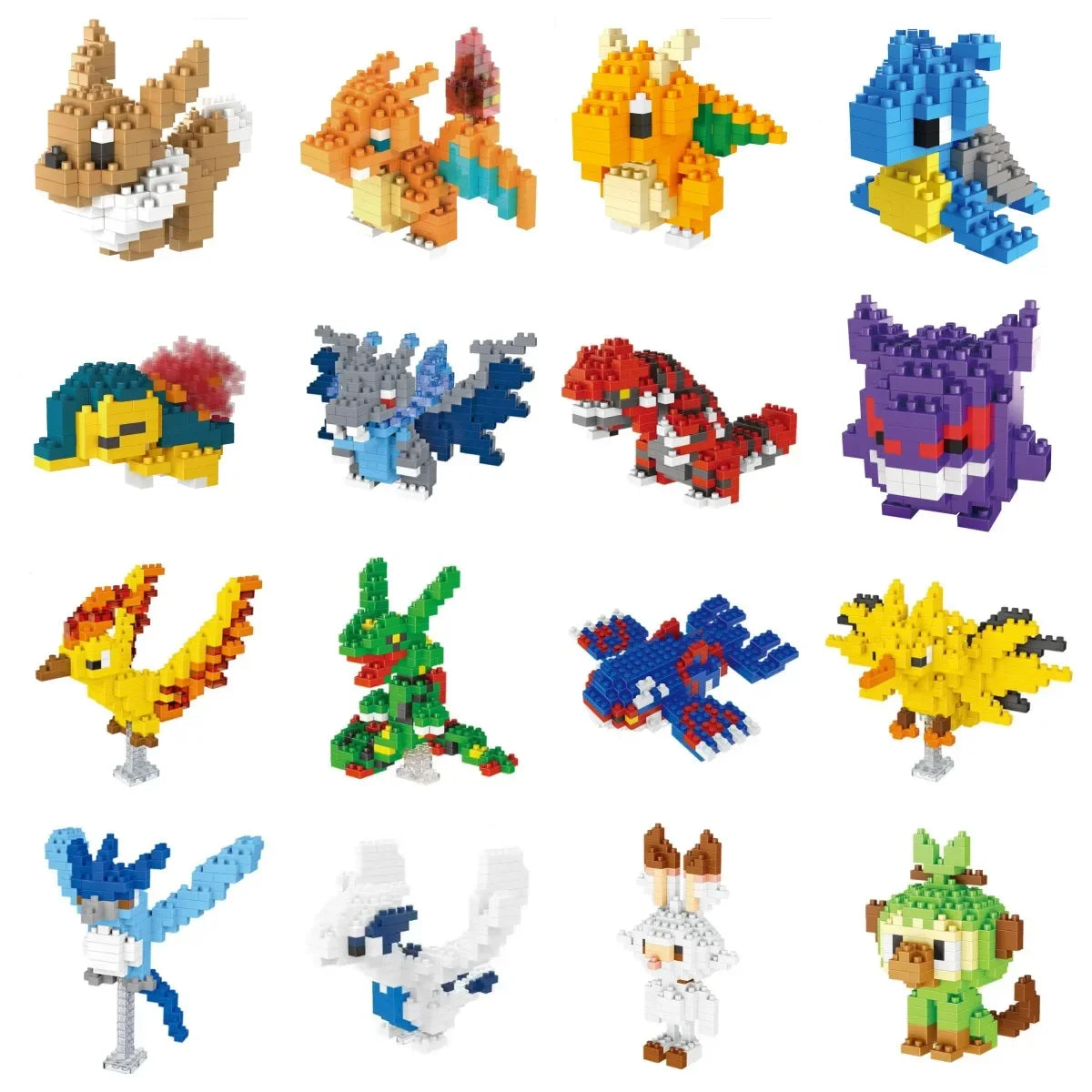 Pokemon Small Blocks Nanoblock Charizard Kyogre Groudon Rayquaza Model