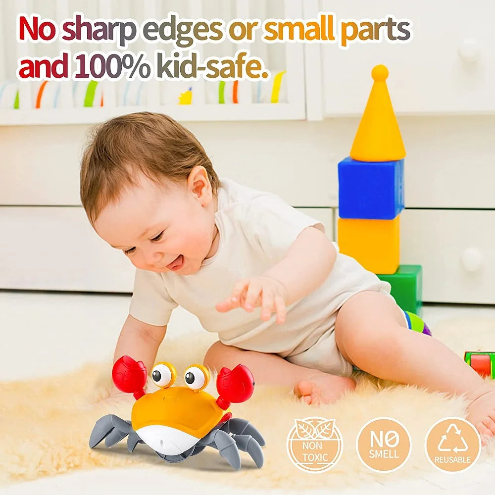 Dancing Crab Run Away Toy for Babies Crawling Interactive Escape Crabs