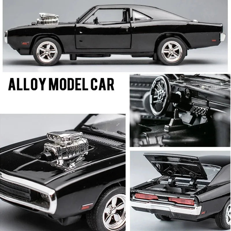 1:32 Simulation 1970 Dodge Charger Alloy Sports Car Model Pull Back
