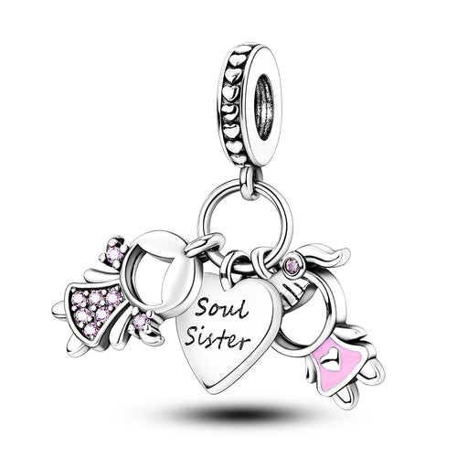 MULA 1PC Silver Plated Dangle Charms Fit Original Snake Chain Charm