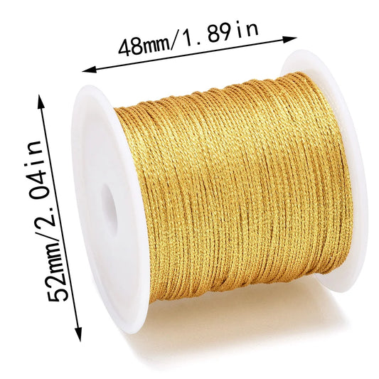 25-328Feet Metallic Cord, 0.2/0.4/0.6/0.8/1.0mm Metallic Thread