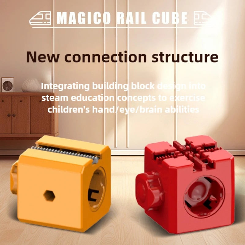 Children Magic Track Train Electric Assembled Building Blocks Magnetic