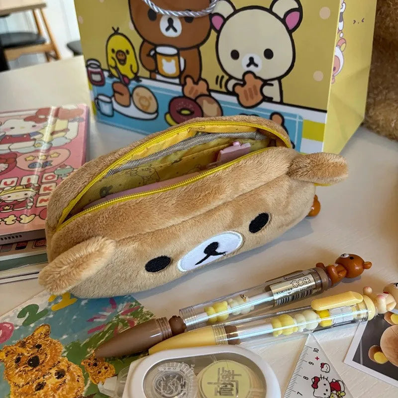 Hot Kawaii Pencil Cases For Kids Girls Cute Cartoon Bear Pencil Pouch