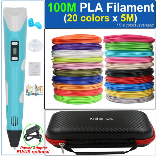 Children's 3D Pen 3D Drawing Printing Pen with LCD Screen Power