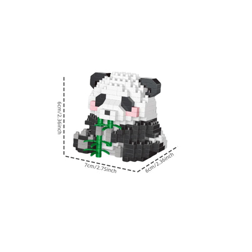 Adorable Panda-Shaped Building Blocks Toy Set: Desirable Desktop