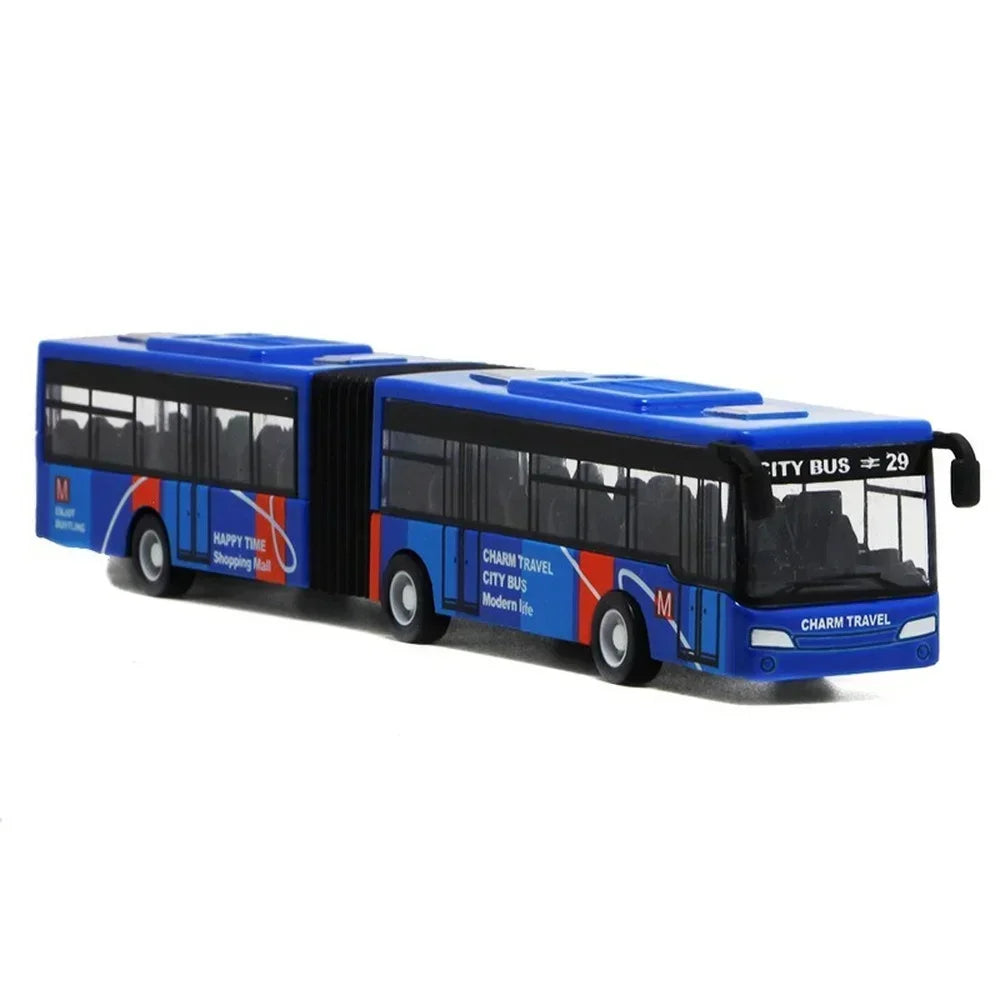 1:64 Alloy City Bus Model Vehicles City Express Bus Double Buses