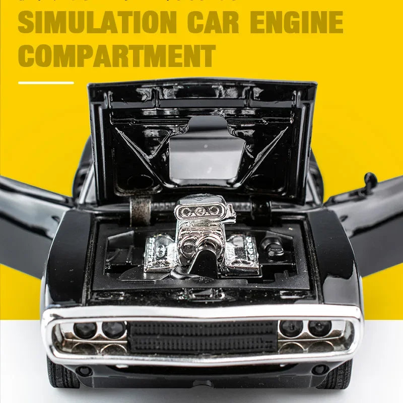 1:32 Simulation 1970 Dodge Charger Alloy Sports Car Model Pull Back
