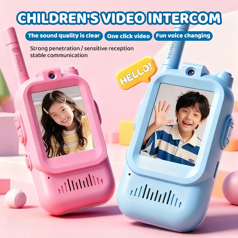 JCMO Video Walkie Talkies for Kids 2 Pack Funny Voice Change