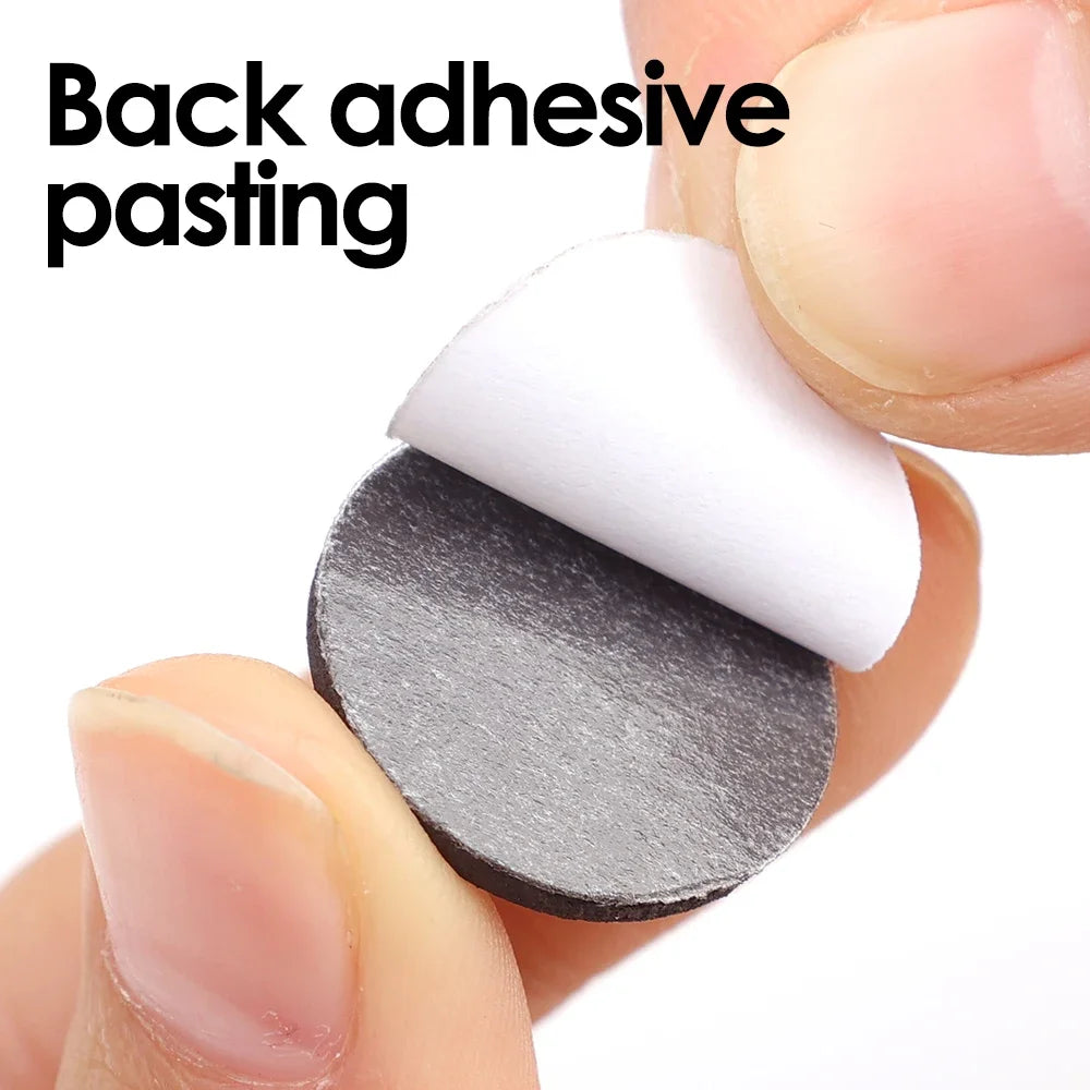 20/200pcs Round Magnet Sticky Magnetic Tape Black Magnets DIY Crafts