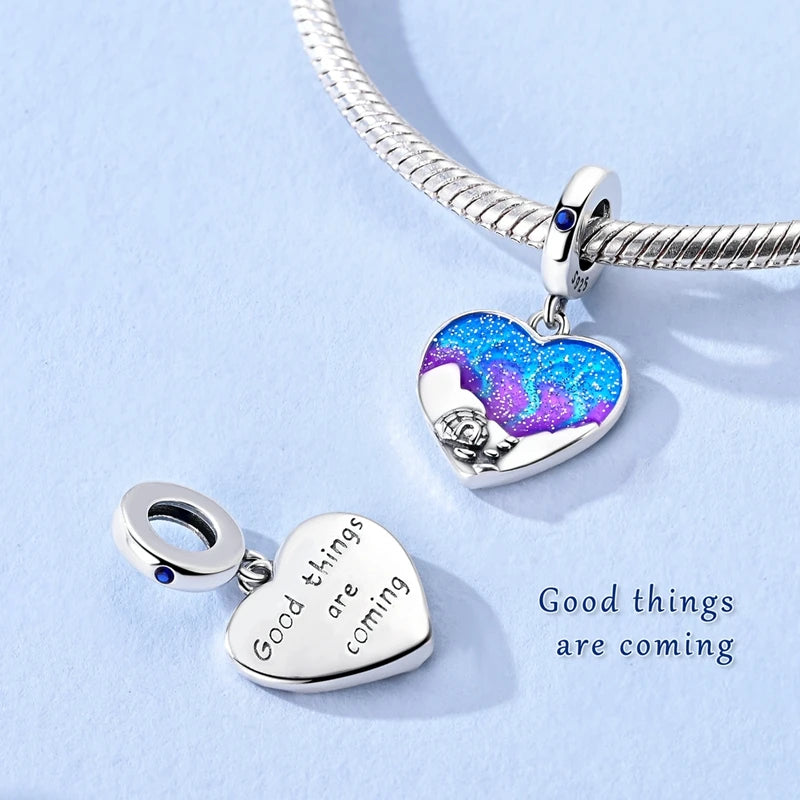 New 925 Sterling Silver Charms Beads Pendants Colorful Tree of Life