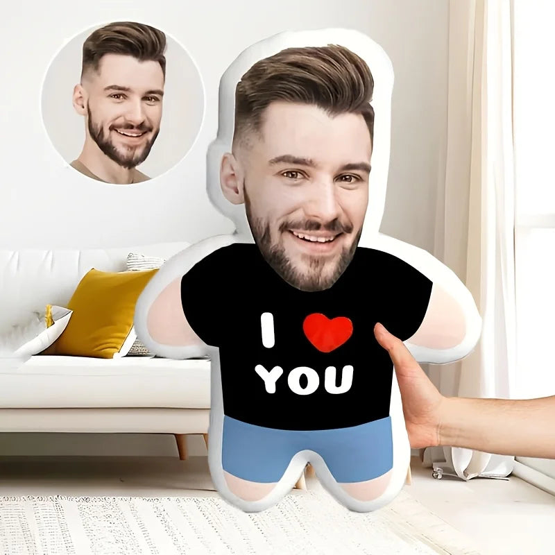 Newly designed personalized photo pillow with face and body design,