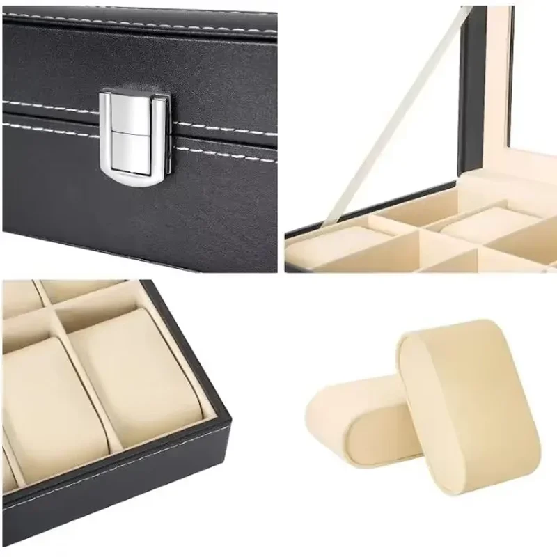 Hot Sale PU Leather Display Storage Collection Organizer watch box