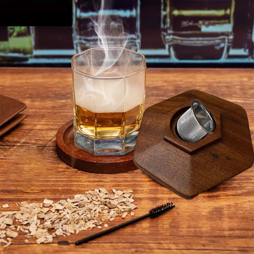 Glass Top Smoker Cocktail Smoker Kit With 4PCS Wood Chips Bartender