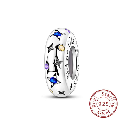 Fit Original Charms Beads 925 Sterling Silver Clip Charms Zircon