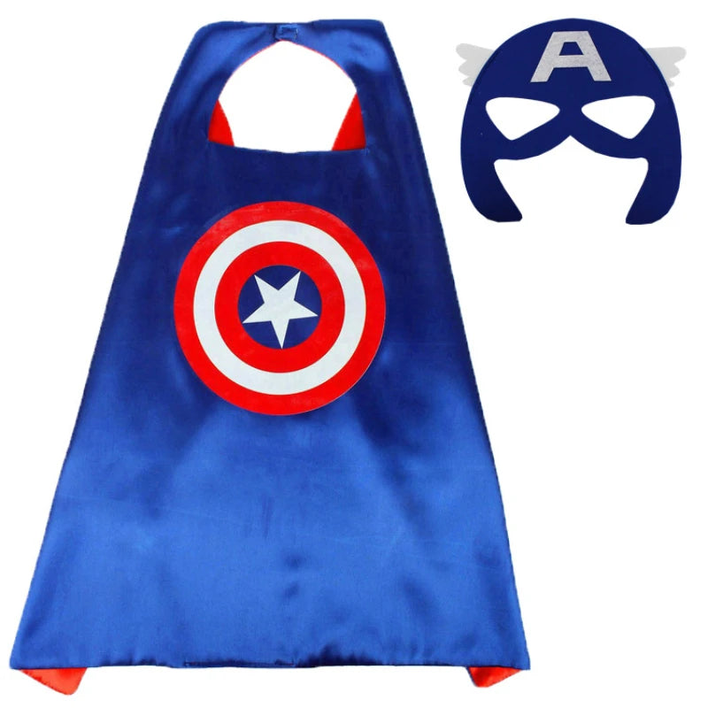 Disney Marvel Masquerade Mask Cape Cloak Anime Spider Man Batman Cloak
