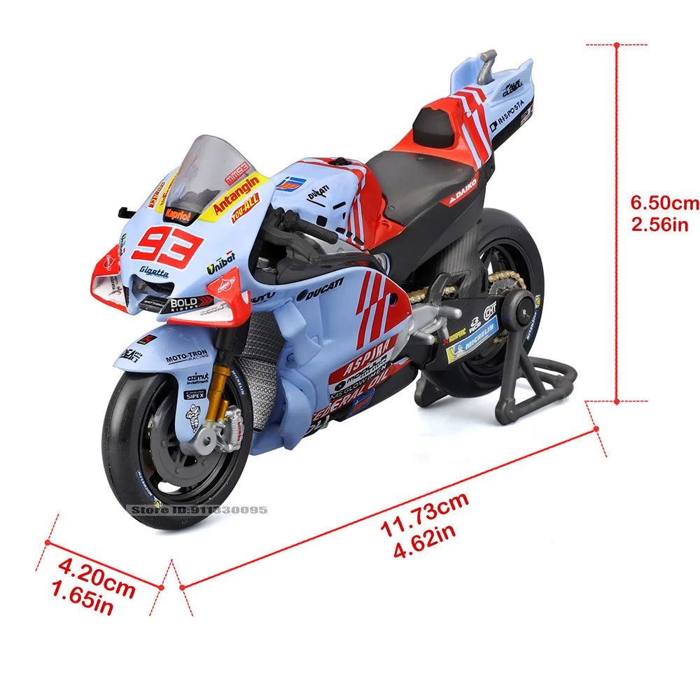 Maisto 1:18 2024 Gresini Racing MotoGP #93 Marc Marquez #73 Alex