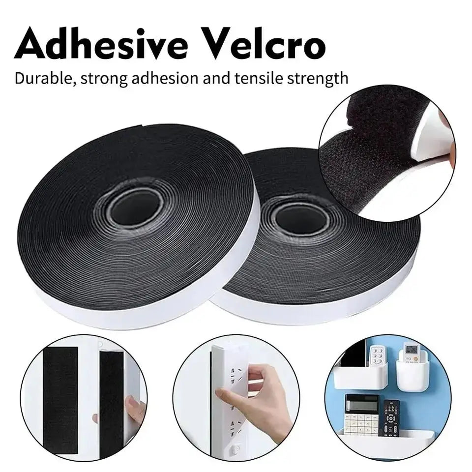 1M/5M Strong Self Adhesive Hook & Loop Tape Double Sided Heavy Duty