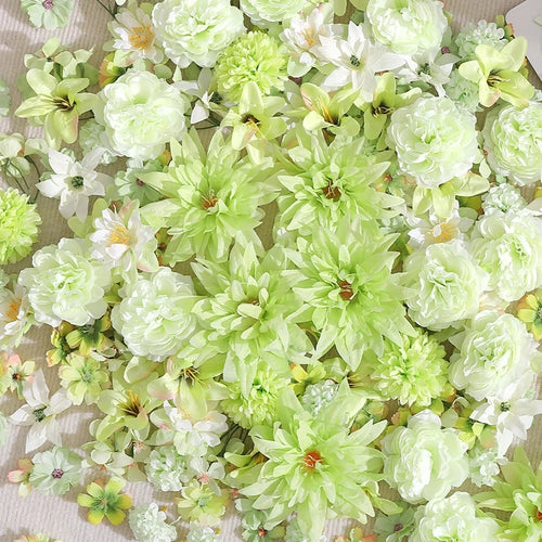 3-10cm Artificial Flower Head Mini Silk Artificial Rose Peony Daisy