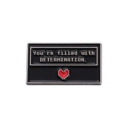 Cartoon Game Enamel Pins Red Heart Mercy Undertale Game Action Fight