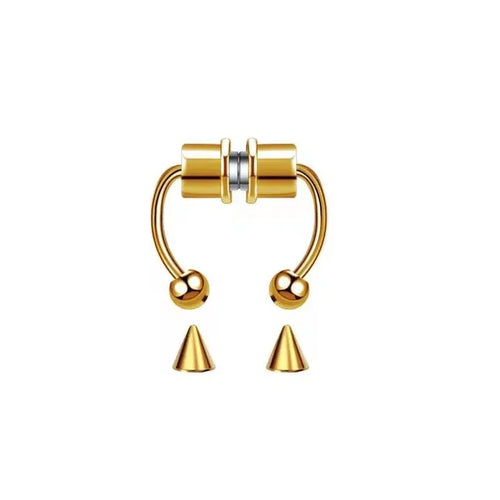 5pcs Stainless Steel Magnet Fake Nose Ring Hoop Fake Piercing Hoop