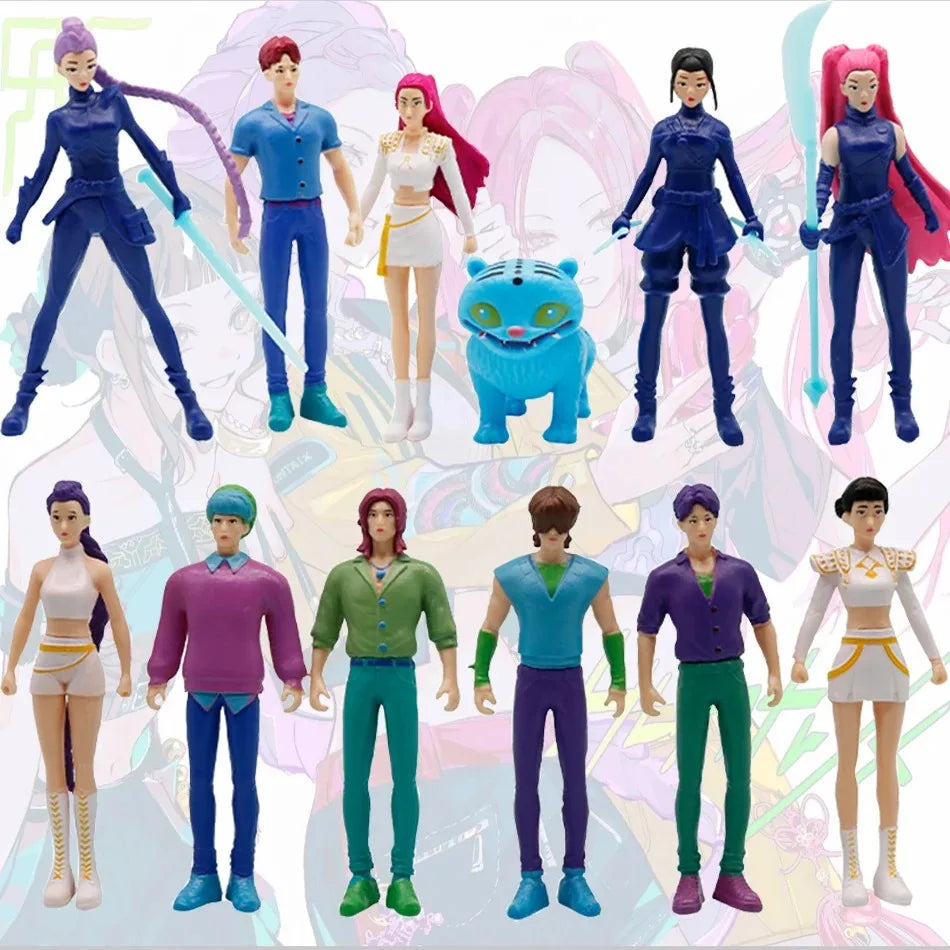 K-pop Demon Hunters Action Figure Toy Derpys Tiger Rumi Mira Zoey