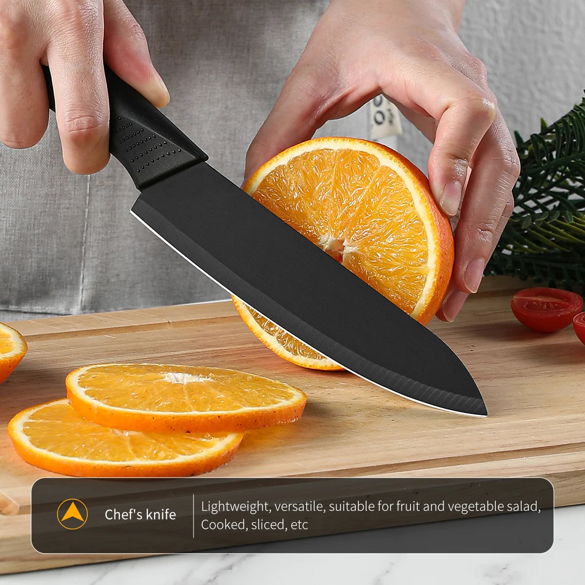 3/5pcs Kitchen knife set, high-grade black steel knife set Gift knife