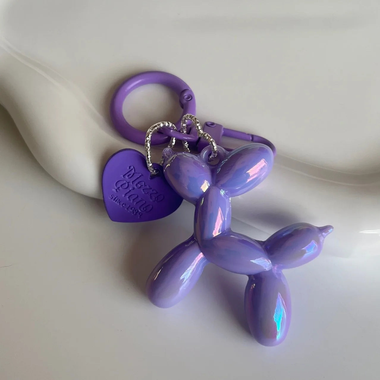 Jelly Cute Jelly Balloon Dog Keychain Pendant Cartoon Dog Chain