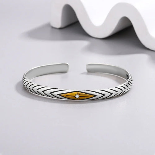 XIYANIKE Vintage Thai Silver Lotus Flower Cuff Bracelet For Women Girl