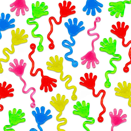 5-20 Pcs Kids Funny Glitter Sticky Hands toy Palm Elastic Sticky