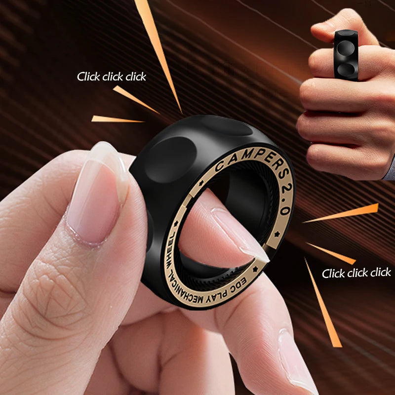 Magnetic Ring for Stress Relief Anti-Anxiety Fidget Toy Spinner Ring
