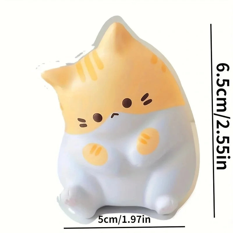 1Pc Adorable Cartoon Cat Squeeze Toys for Kids Adult Soft Pinch PU