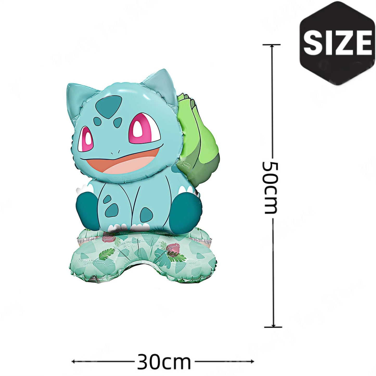 4Pcs Standing Pokemon Balloon Cartoon Pikachu Squirtle Bulbasaur