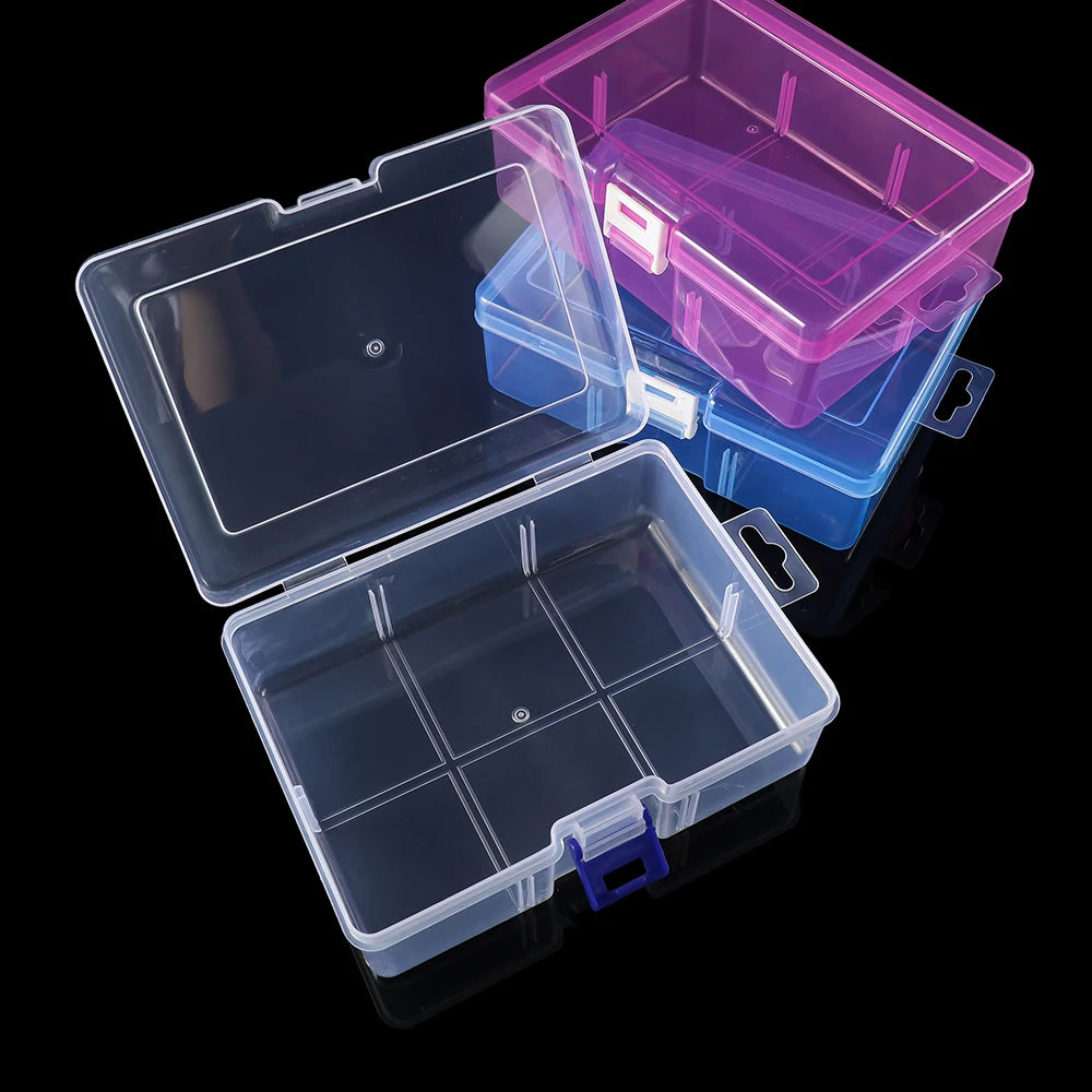1pcs Transparent Plastic Storage Boxes For Jewelry Hardware
