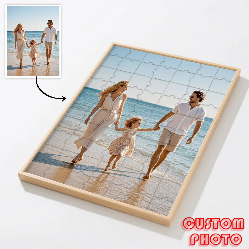 【Custom】Framed Wooden Puzzles, Custom Graduation Photo Puzzles as